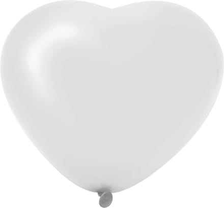 Haza Original Hartballonnen Wit 6 Stuks 25 Cm