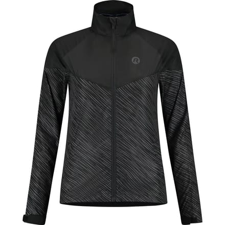 Rogelli Essential HI VIS Hardloopjack Dames - Running Jacket Reflecterend - Zwart - Maat S
