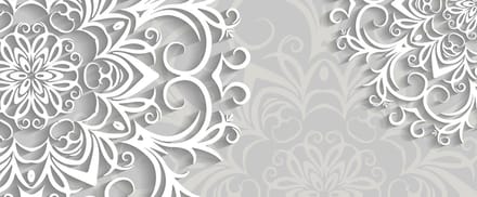 Snowflake Flower Abstract Photo Wallcovering