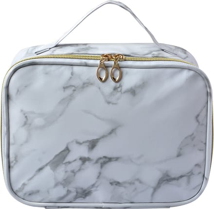 Juleeze Toilettas Dames 21x8x13 cm Wit Grijs Polyester