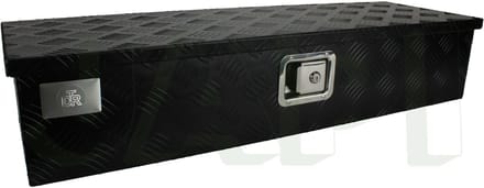 Aluminium box 950x320x190 zwart poeder gecoat