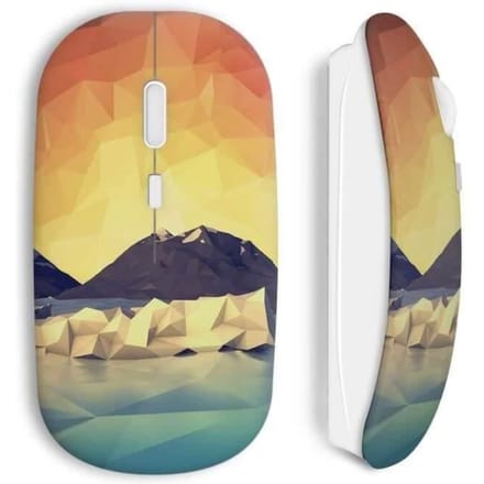 Draadloze muis met Pixel Mountain-ontwerp
