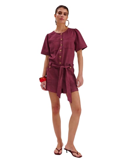 Harper & Yve Yael-js Jumpsuits Dames - Bordeaux - Maat XS