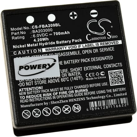 Vervangende batterij 6V NiMH voor radiosystemen