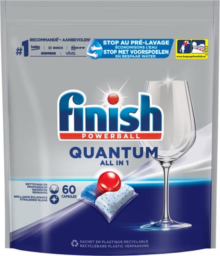 Finish Quantum All in One Regular Vaatwastabletten - 60 Capsules