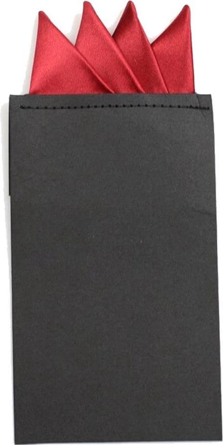 Pochette - Wijnrood - voorgevouwen - pochet – heren - unisex