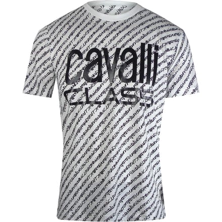 Cavalli Class Vetgedrukt Logo Script Wit T-shirt