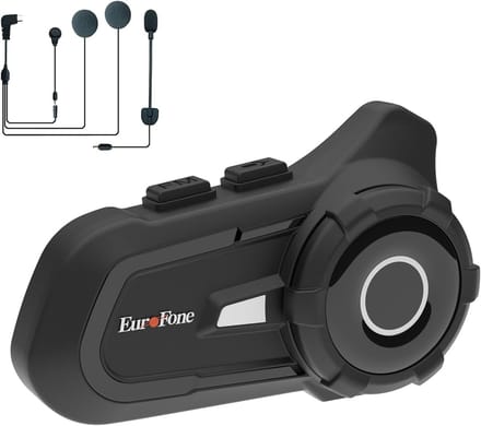 Bluetooth Headset voor Motorhelm - Intercom tot 800m voor 2 Rijders met Ruisonderdrukking en HD Geluid
