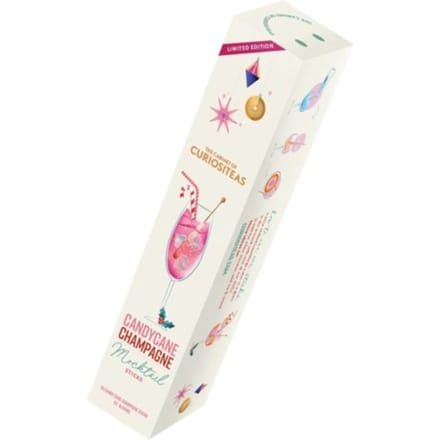 Cabinet of curiositeas - candy cane champagne mocktail sticks
