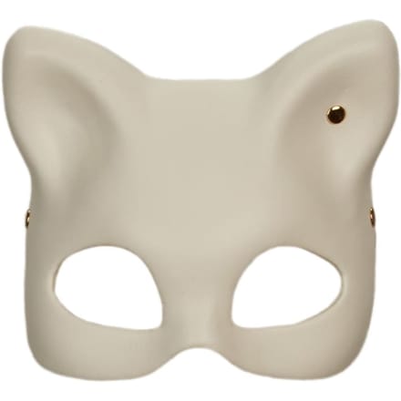 Asche & Gold | Katten Masker | BDSM Mask | Wit
