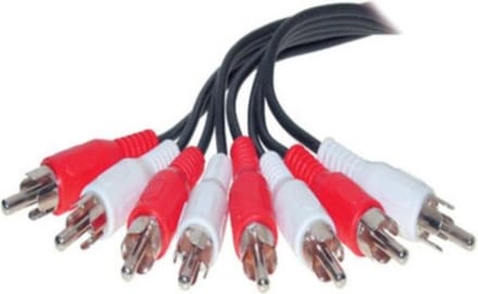 Tulp stereo audio kabel - 4x RCA - 1,5 meter