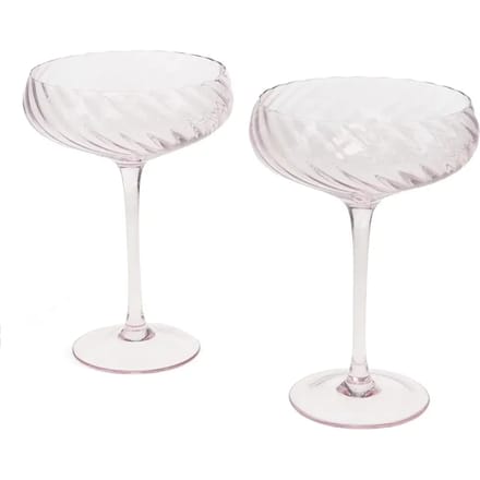 Gestreepte coupe cocktailglazen Rex London