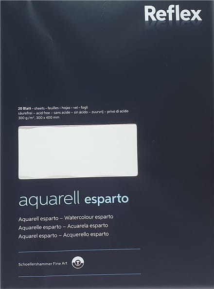 Aquarelpapier Esparto 30x40cm 300g/m2 blok 20 vel VF5004252