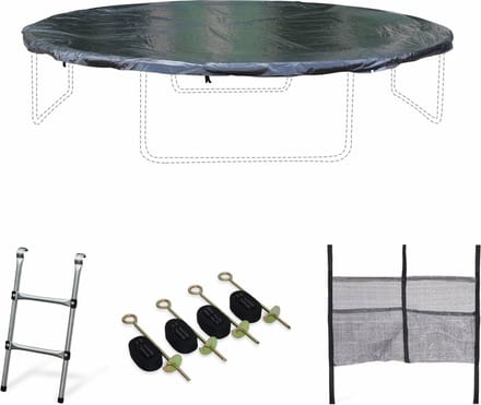sweeek - Accessoireset voor trampoline met een diameter van 250 tot 490 cm