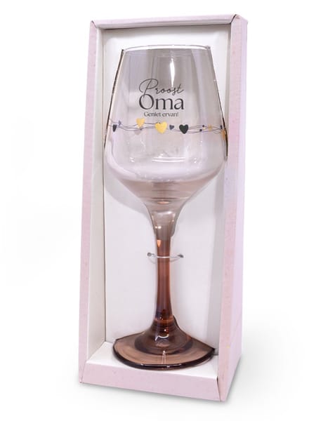 Sparkling wijnglas | Thema: Oma | Inhoud: 350ml | Kleur: Roze