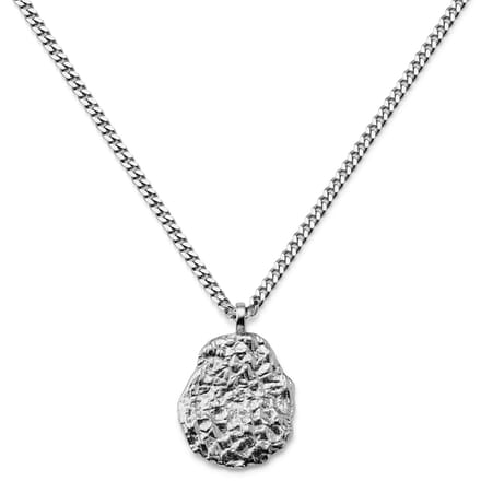 Rustic | Ketting met rustieke kegelhanger van 925 sterling zilver