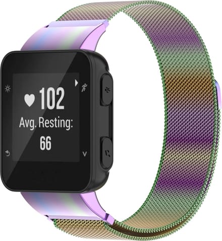 By Qubix - Geschikt voor Garmin Forerunner 35 / 30 - Milanese bandje - Multicolor