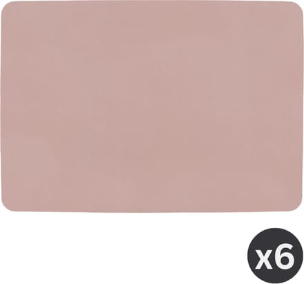 ZICZAC - Placemat TOGO - SET/6 - Dubbelzijdig - Kunstleer - 33x45 cm, mauve