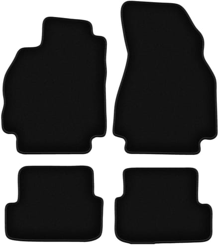 BASIC zwarte veloursmatten voor: Renault Megane II hatchback (2002-2008)