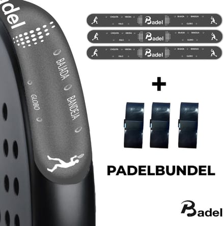 Badel® Padel Protector Bundel – 3 Stuks – Lichtgewicht Frame Bescherming – Geen Invloed op Balans