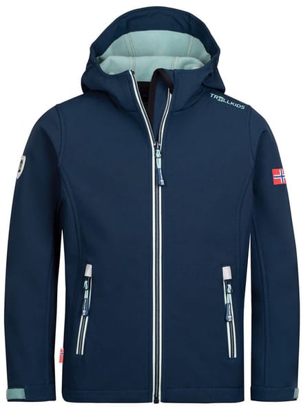 Trollkids Trollfjord Jas Blauw 98 cm Jongen
