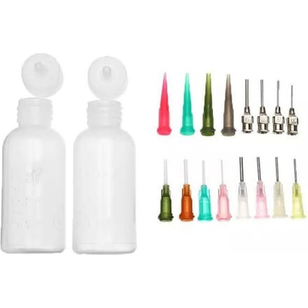 Applicateur de tatouage Kit de tatouage flacons applicateurs avec 16 aiguilles à pointes white