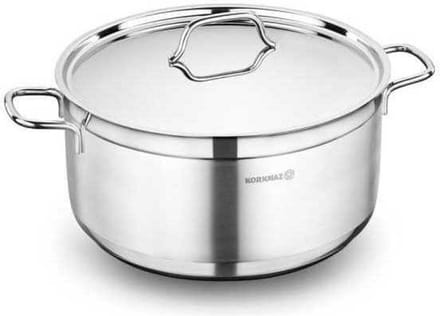 Korkmaz RVS Kookpan 1.8L – Compacte Pan Geschikt Voor Inductie – Alfa Serie Met Dubbele Bodem
