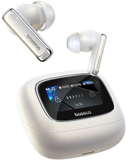 Baseus Bowie M2s Ultra TWS Wireless In-Ear Headphones with Interactive Screen - White