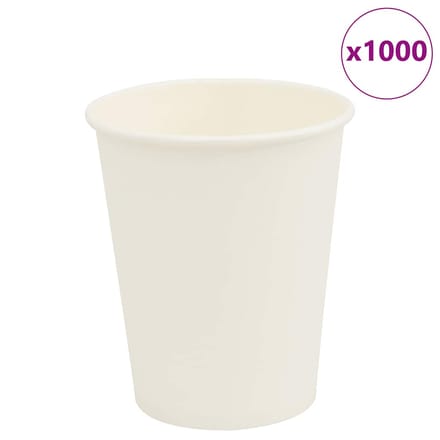 vidaXL - Papieren - koffiekopjes - 1000 - st - 8oz - 200 - ml - wit