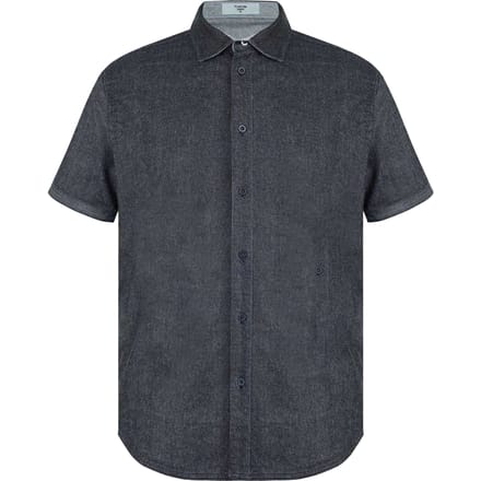 Firetrap Heren Denim Regular Korte Mouwen Shirt (Grijs)