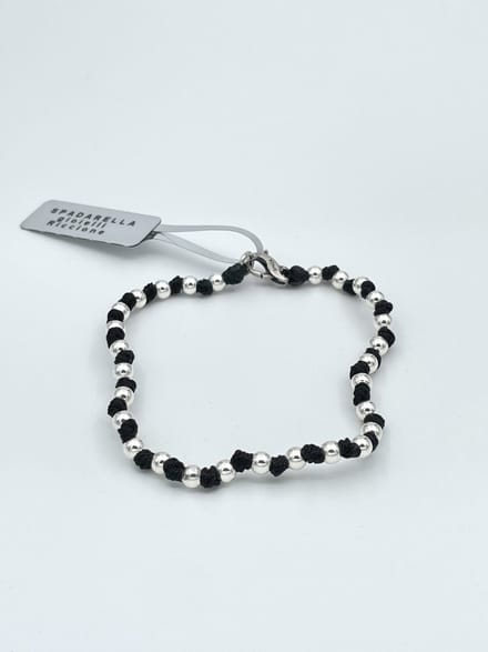 Spadarella Gioielli - SPBR02 - Armband - 925 Zilver - 4mm - Black 4000 - 19 Cm