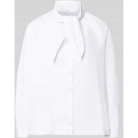Regular fit overhemdblouse van katoenmix met opstaande kraag
