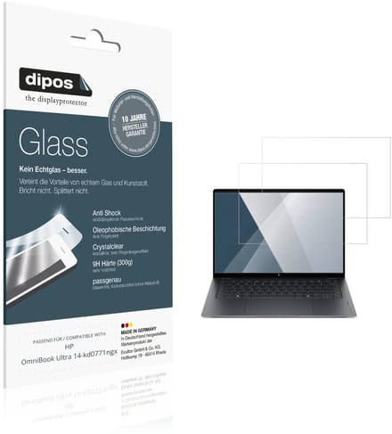 dipos – 2x Pantserfolie geschikt voor HP OmniBook Ultra 14-kd0771ngx | 9H Screenprotector