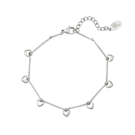 Bracelet with heart charms | Cadeau voor haar | Tieners | Moederdag