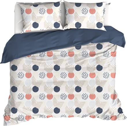 De Witte Lietaer Dekbedovertrek Hermes, Lyon Blue - 200 x 200/220 - Katoen Percal
