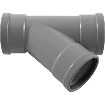 Wavin PVC T-stuk manchet 45deg 110mm, 3 x mof
