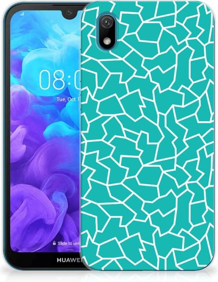 Huawei Y5 (2019) Hoesje maken Cracks Blue