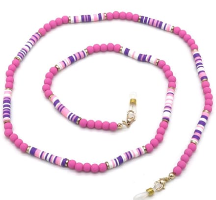 She Life Style - Zonnebrilkoord - Roze kralen