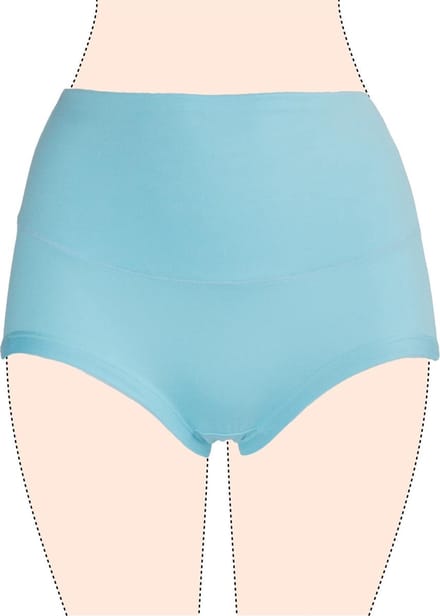 Dames slips 3 pack hoog model turqoise L