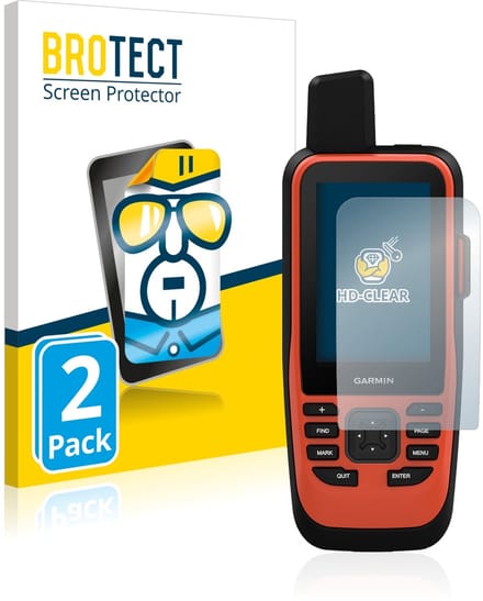 BROTECT - Screenprotector voor Garmin GPSMAP 86i - Folie Beschermfolie transparant 2 Stuks