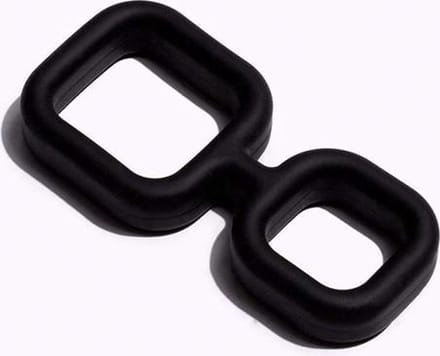 Siliconen Cockring Muscle 2 Way - Zwart