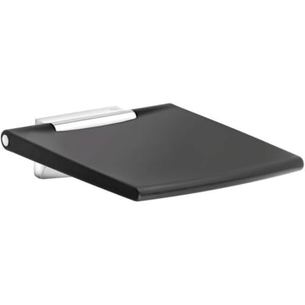 Keuco Plan Care - Douchezitje 45x54 cm, zwart/chroom 34983010037