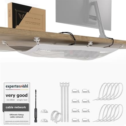 Kabelgoot bureau - Flexibele kabelgoot voor optimaal cable management - Wit