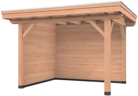 Douglas overkapping, 400 x 300, met achterwand en zijwand, Westwood Vrijbuiter Basic