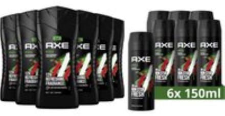 Axe Africa - Combi Deal - 6 Douchegel & 6 Deodorant Spray