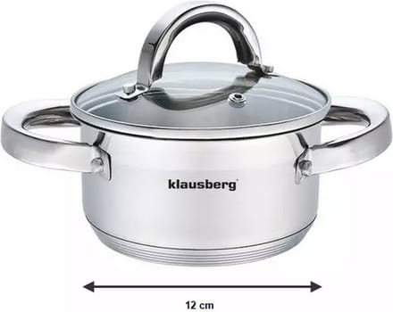 Klausberg 7120 - kookpan met deksel - 0,5L - Ø12 cm
