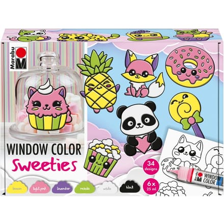 Marabu Window Color "Sweeties", 6 x 25 ml