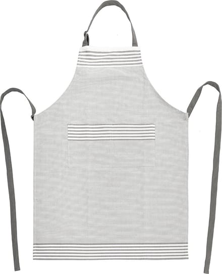 Tiseco - Keukenschort XL-LINES - Katoen - Extra lang - 70x90 cm, grijs