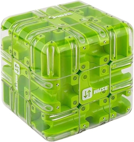 Grote doolhof dobbelsteen - 3D-labyrint puzzel - Reizen en ontspanning - Oversized structuur - 10 x 10 mm - Kleur 4