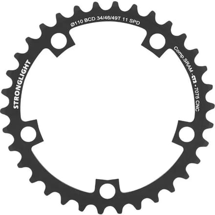 5-spaaks wegdekblad binnen Stronglight Ct2 Sram Red-Force-Rival